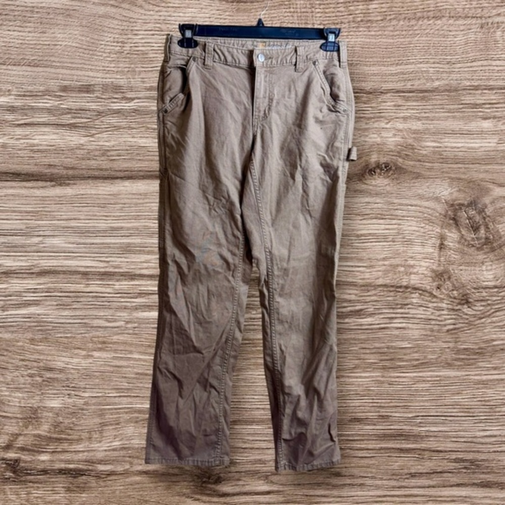 Carhartt brown work pants original fit. Size 6.